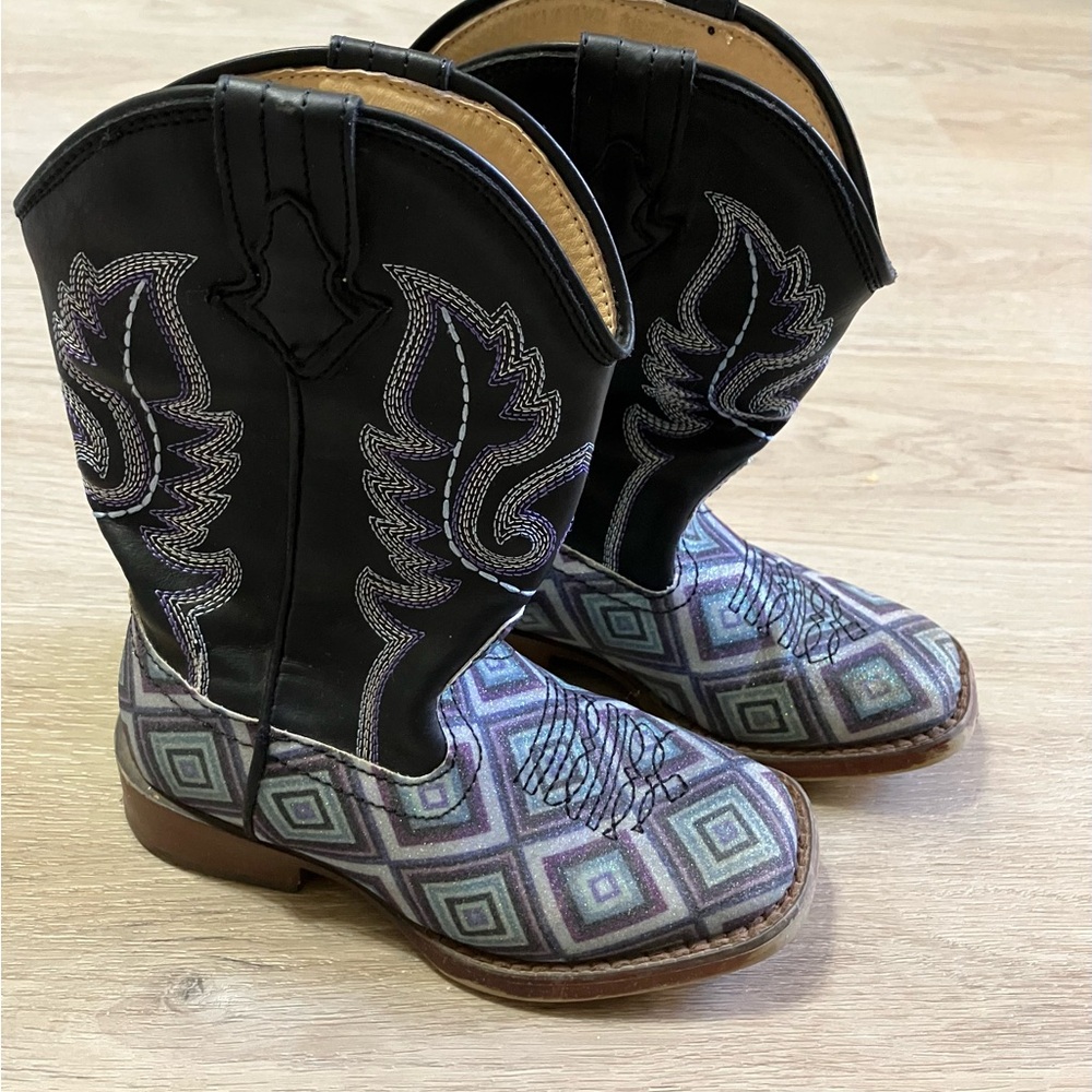 Roper Girls' Glitter Diamonds Western Boots size 9C